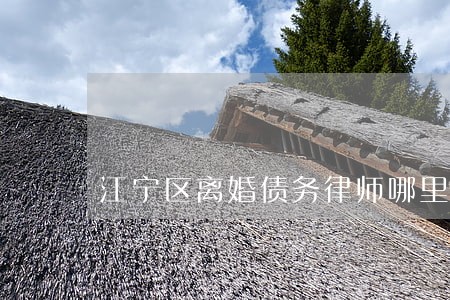 江宁区离婚债务律师哪里找 江宁区离婚债务律师哪里找
