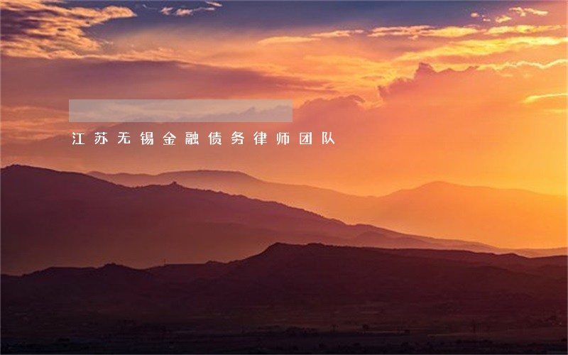 江苏无锡金融债务律师团队