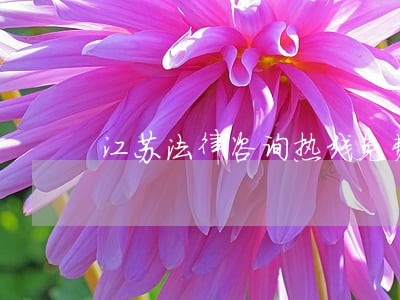 江苏法律咨询热线免费 江苏法律咨询热线免费