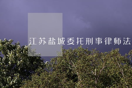 江苏盐城委托刑事律师法律咨询