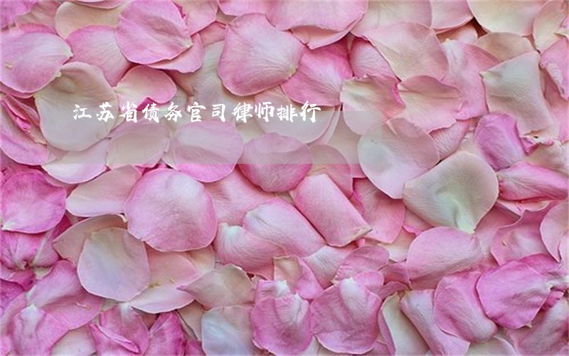 江苏省债务官司律师排行 江苏省债务官司律师排行