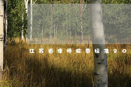 江苏省律师收费标准2019非诉 江苏省律师收费标准2019非诉