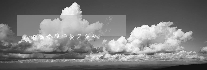 江苏离婚律师费用多少 江苏离婚律师费用多少