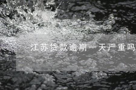 江苏贷款逾期一天严重吗