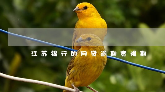 江苏银行的网贷逾期宽限期 江苏银行的网贷逾期宽限期