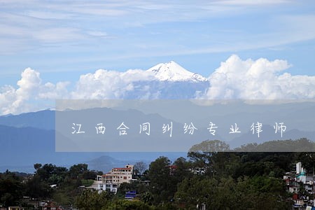 江西合同纠纷专业律师 江西合同纠纷专业律师