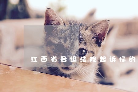 江西省各级法院起诉标的
