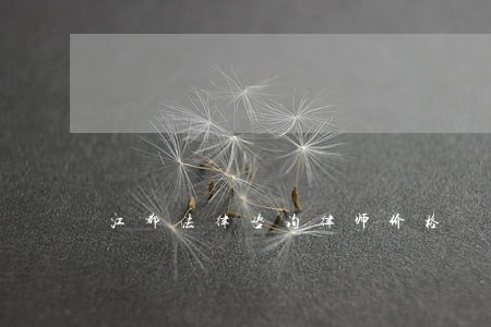 江都法律咨询律师价格 江都法律咨询律师价格