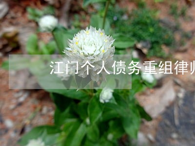 江门个人债务重组律师 江门个人债务重组律师