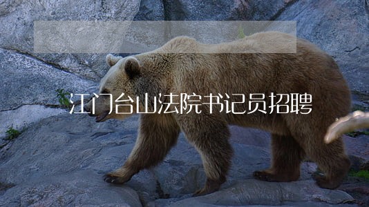 江门台山法院书记员招聘