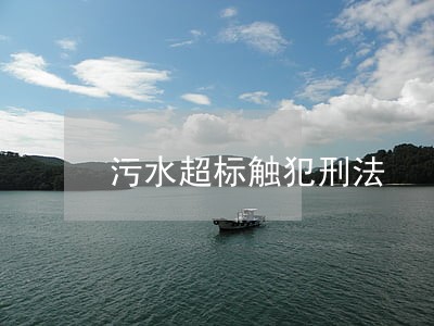 污水超标触犯刑法