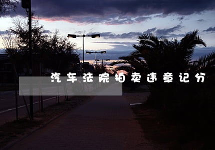 汽车法院拍卖违章记分 汽车法院拍卖违章记分