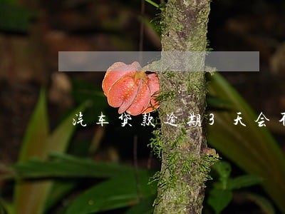 汽车贷款逾期3天会不会上征信 汽车贷款逾期3天会不会上征信