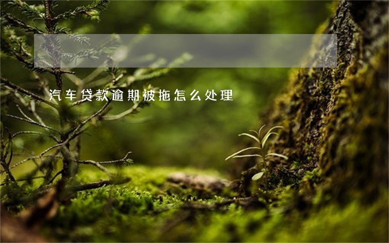 汽车贷款逾期被拖怎么处理 汽车贷款逾期被拖怎么处理