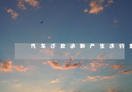 汽车还款逾期产生违约金怎么办
