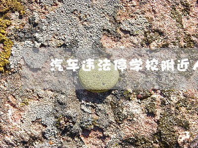 汽车违法停学校附近人行道
