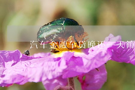 汽车金融车贷晚还一天算逾期吗 汽车金融车贷晚还一天算逾期吗