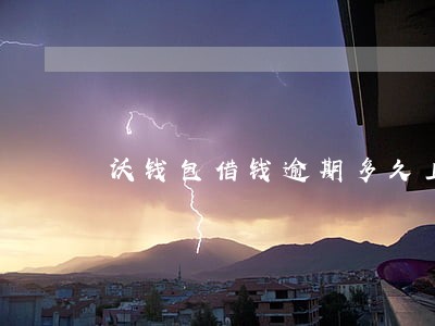 沃钱包借钱逾期多久上征信吗 沃钱包借钱逾期多久上征信吗