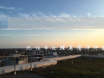 沈阳市处理离婚律师电话 沈阳市处理离婚律师电话