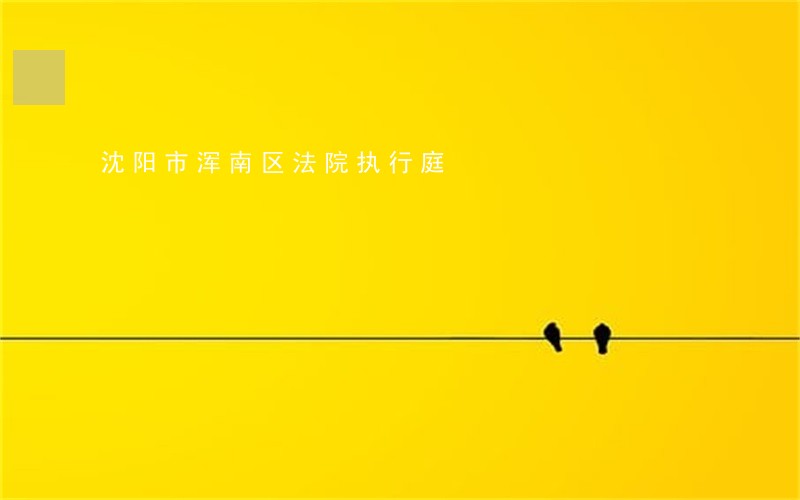 沈阳市浑南区法院执行庭 沈阳市浑南区法院执行庭