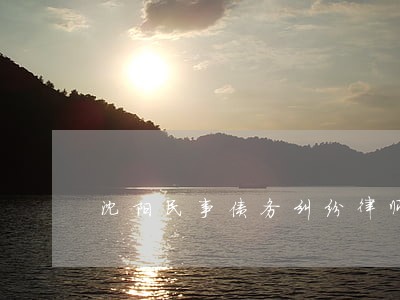 沈阳民事债务纠纷律师 沈阳民事债务纠纷律师