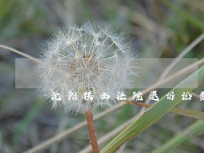 沈阳铁西法院退诉讼费