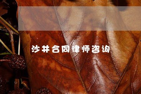沙井合同律师咨询 沙井合同律师咨询