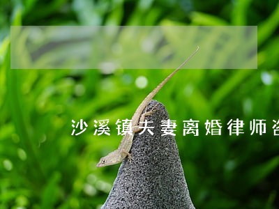 沙溪镇夫妻离婚律师咨询 沙溪镇夫妻离婚律师咨询
