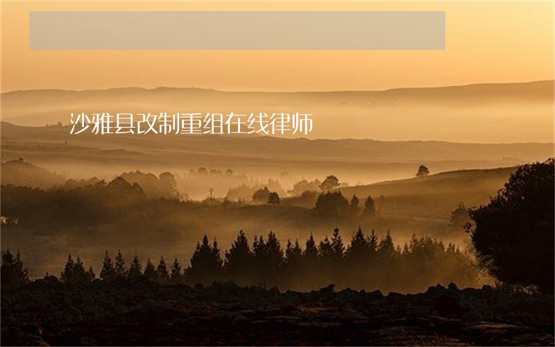 沙雅县改制重组在线律师 沙雅县改制重组在线律师