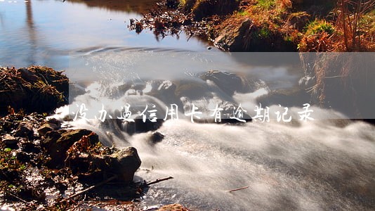 没办过信用卡有逾期记录