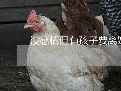 没感情但有孩子要离婚么