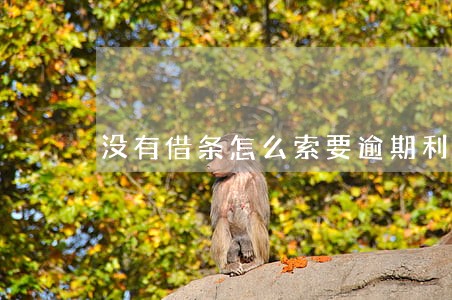 没有借条怎么索要逾期利息 没有借条怎么索要逾期利息