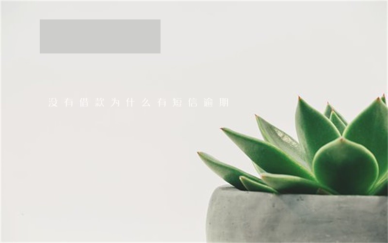 没有借款为什么有短信逾期