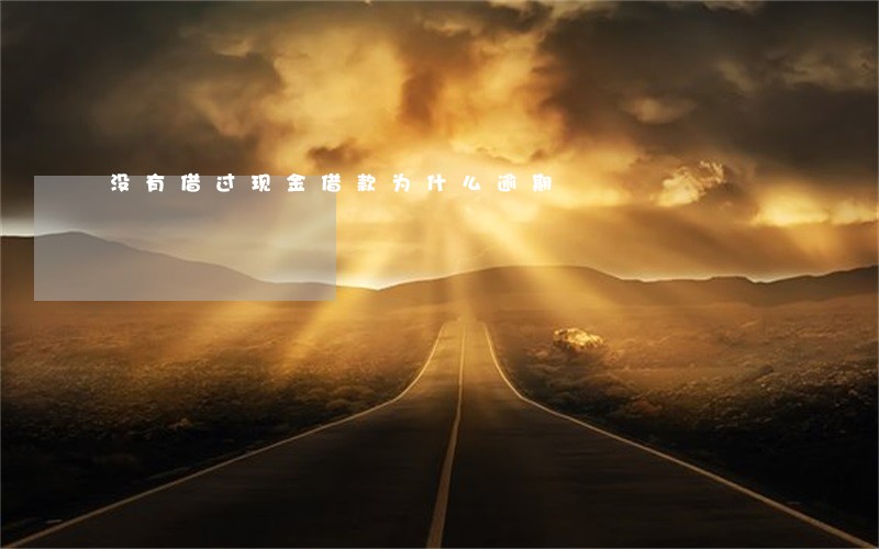 没有借过现金借款为什么逾期 没有借过现金借款为什么逾期