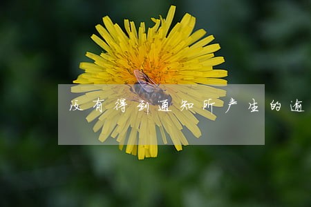 没有得到通知所产生的逾期怎么办 没有得到通知所产生的逾期怎么办