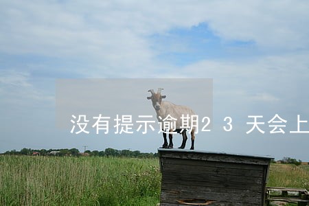 没有提示逾期23天会上征信吗 没有提示逾期23天会上征信吗
