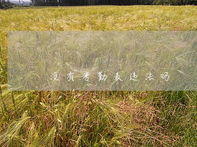 没有考勤表违法吗 没有考勤表违法吗