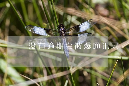 没有逾期会被爆通讯录 没有逾期会被爆通讯录