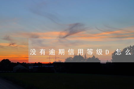 没有逾期信用等级D怎么办 没有逾期信用等级D怎么办