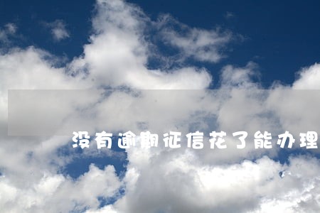 没有逾期征信花了能办理车贷吗 没有逾期征信花了能办理车贷吗