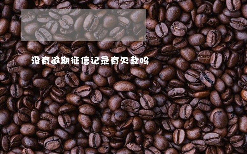 没有逾期征信记录有欠款吗 没有逾期征信记录有欠款吗