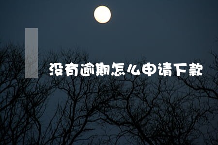 没有逾期怎么申请下款 没有逾期怎么申请下款