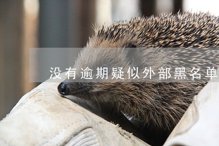 没有逾期疑似外部黑名单