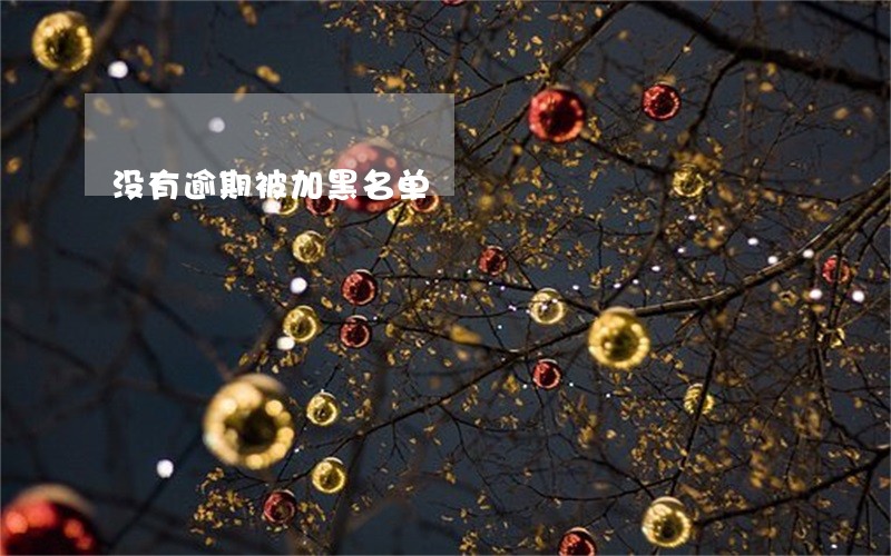 没有逾期被加黑名单 没有逾期被加黑名单