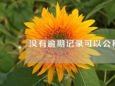 没有逾期记录可以公积金贷款吗 没有逾期记录可以公积金贷款吗