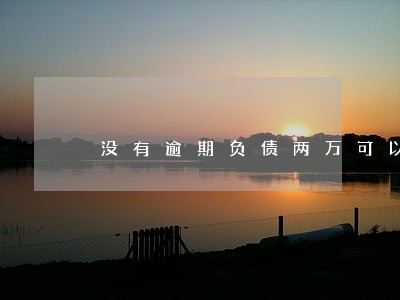 没有逾期负债两万可以贷车款吗 没有逾期负债两万可以贷车款吗
