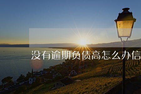 没有逾期负债高怎么办信用卡