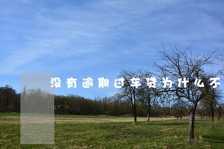 没有逾期过车贷为什么不通过 没有逾期过车贷为什么不通过