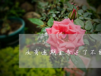 没有逾期金条还了不能借了 没有逾期金条还了不能借了