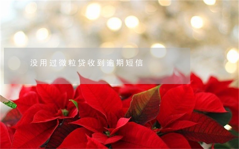 没用过微粒贷收到逾期短信 没用过微粒贷收到逾期短信